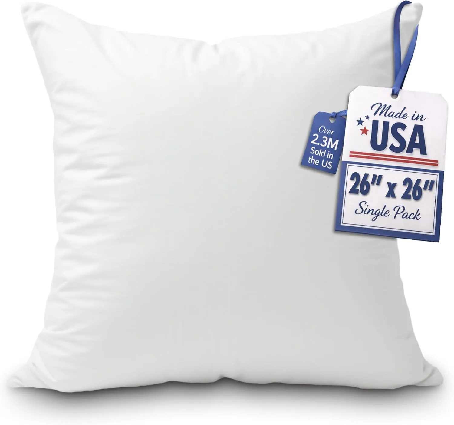 Foamily Throw Pillow Insert 26x26 Premium Decorative Pillows for Couch