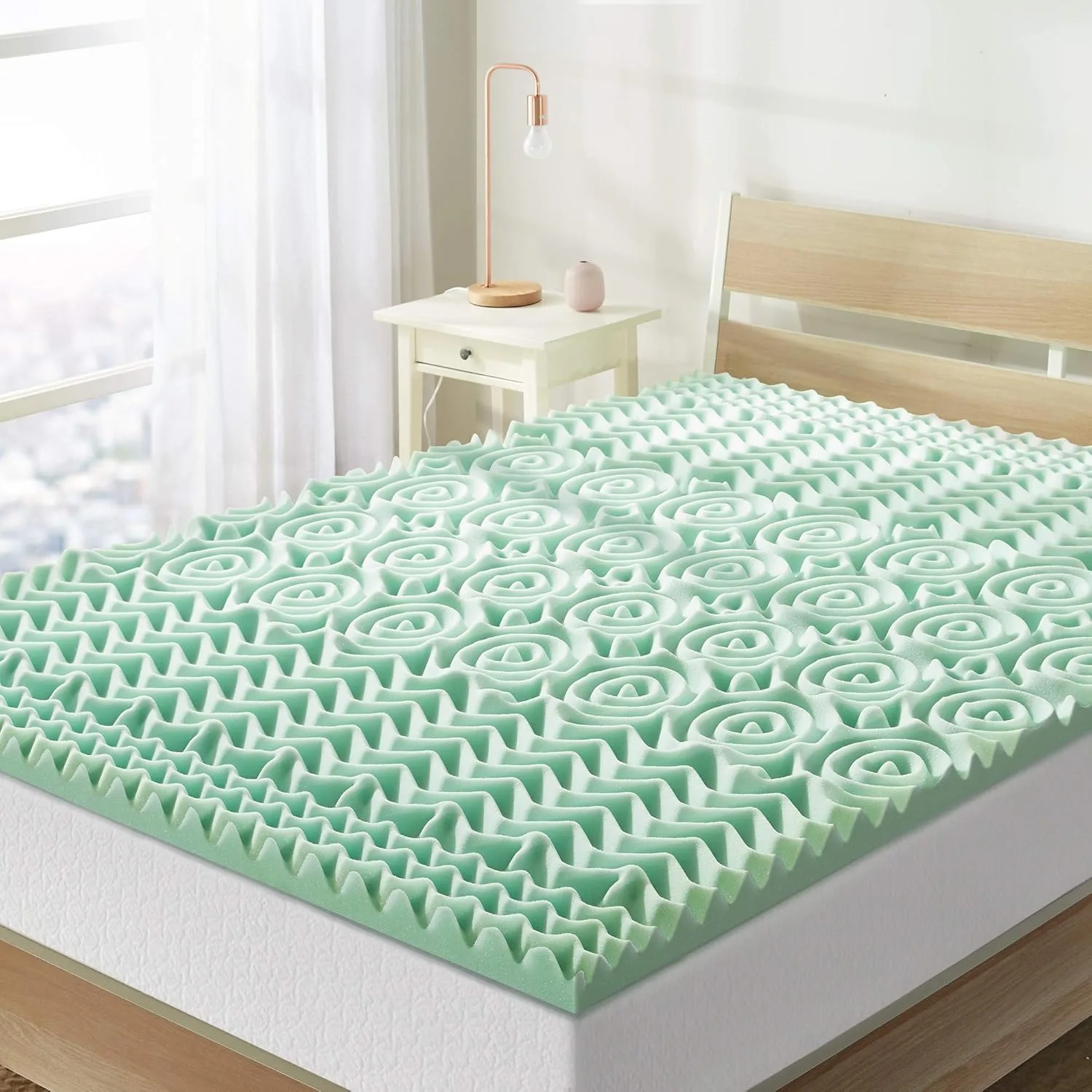 Mellow 1.5 Inch 5-Zone Memory Foam Mattress Topper