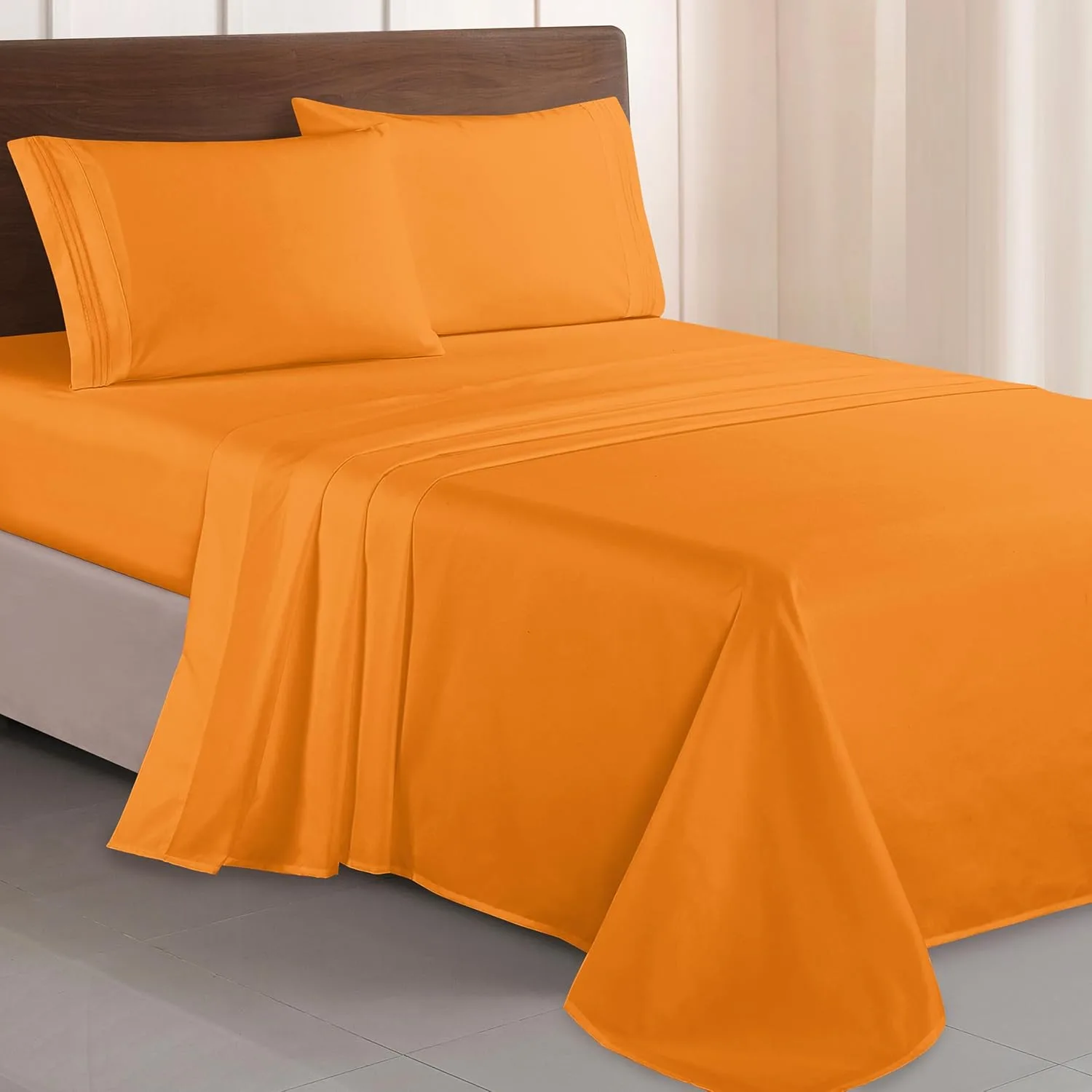 Elegant Comfort Luxurious 1500 Premium Hotel Quality Microfiber Three Line Embroidered Softest