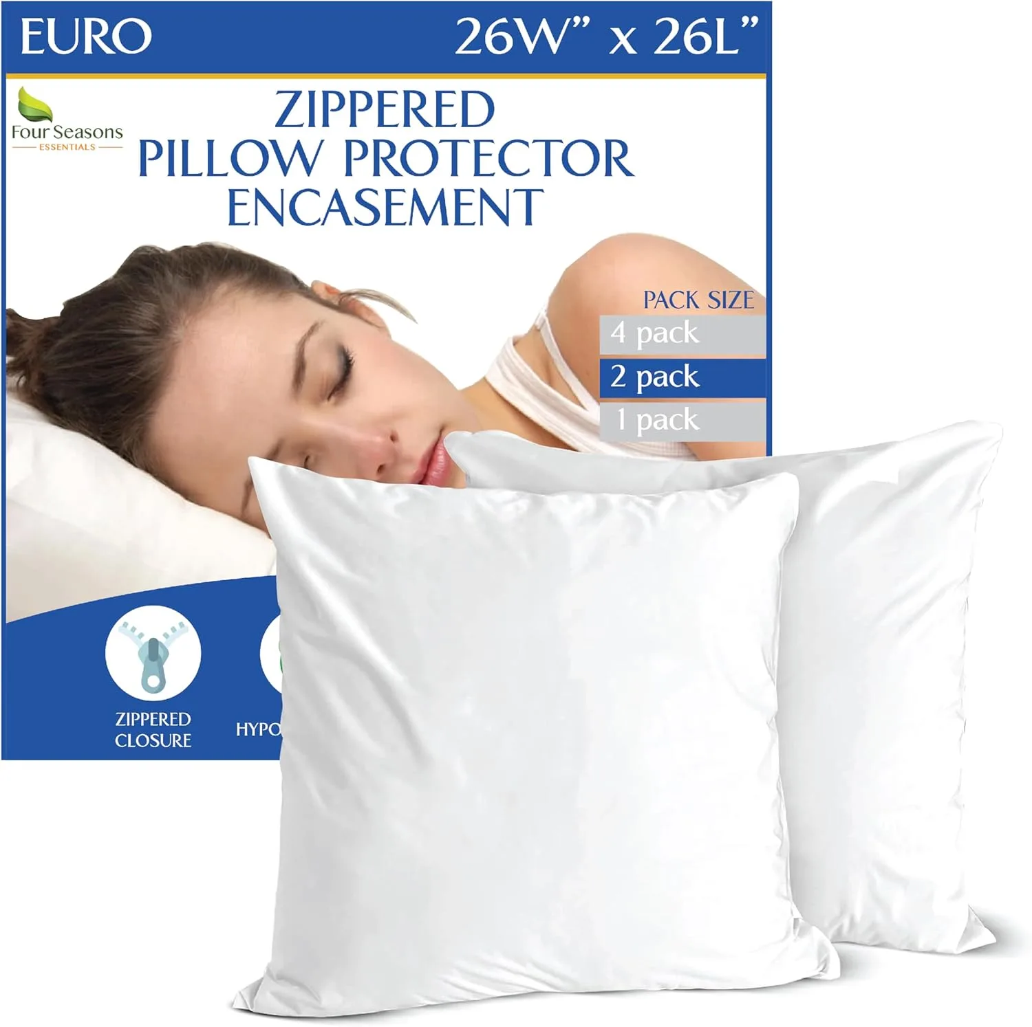 Euro Size Pillow Protectors (Set of 2)